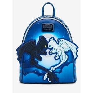 Loungefly How to Train Your Dragon Toothless & Light Fury Backpack NWT